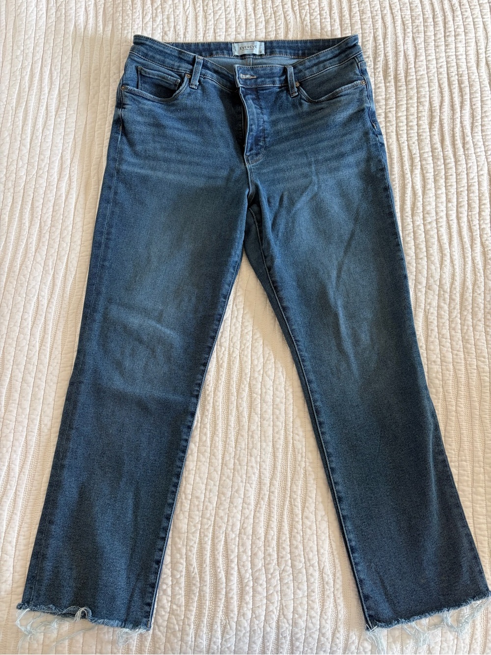 Evereve Dark Blue Ankle Crop Jeans